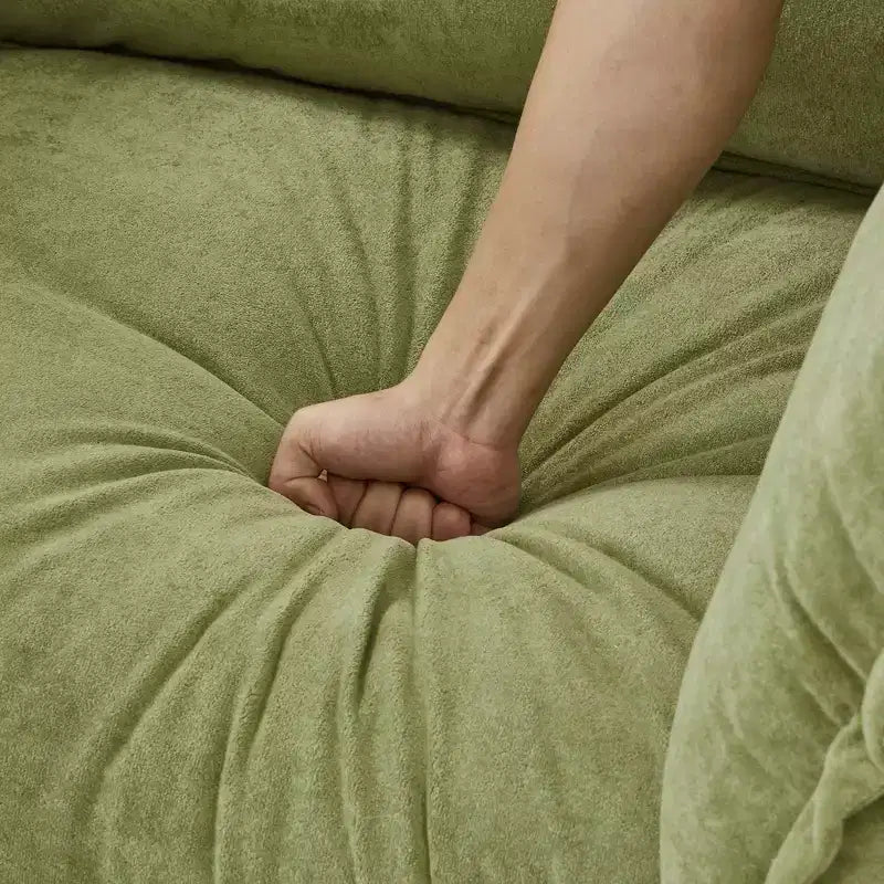 Fauteuil Canapé Moderne avec Ottoman Chaise Rembourrée Confortable pour Salon et Chambre