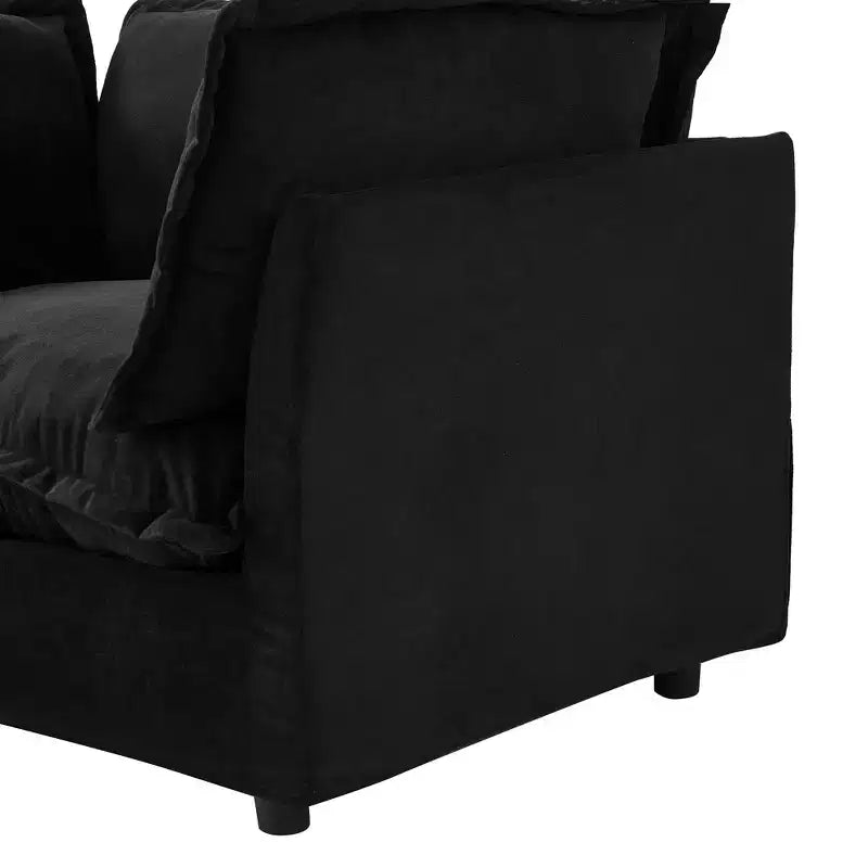 Fauteuil Canapé Moderne avec Ottoman Chaise Rembourrée Confortable pour Salon et Chambre