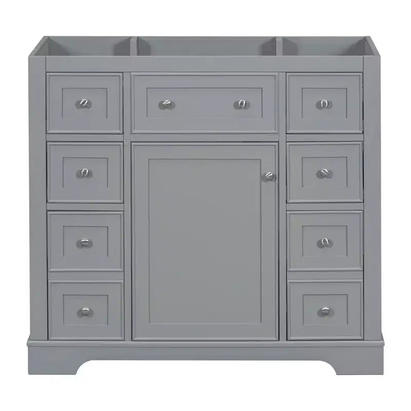 MAYEERTY 36 Bathroom Vanity without Sink Cabinet Base 1 Cabinet 6 Drawers White