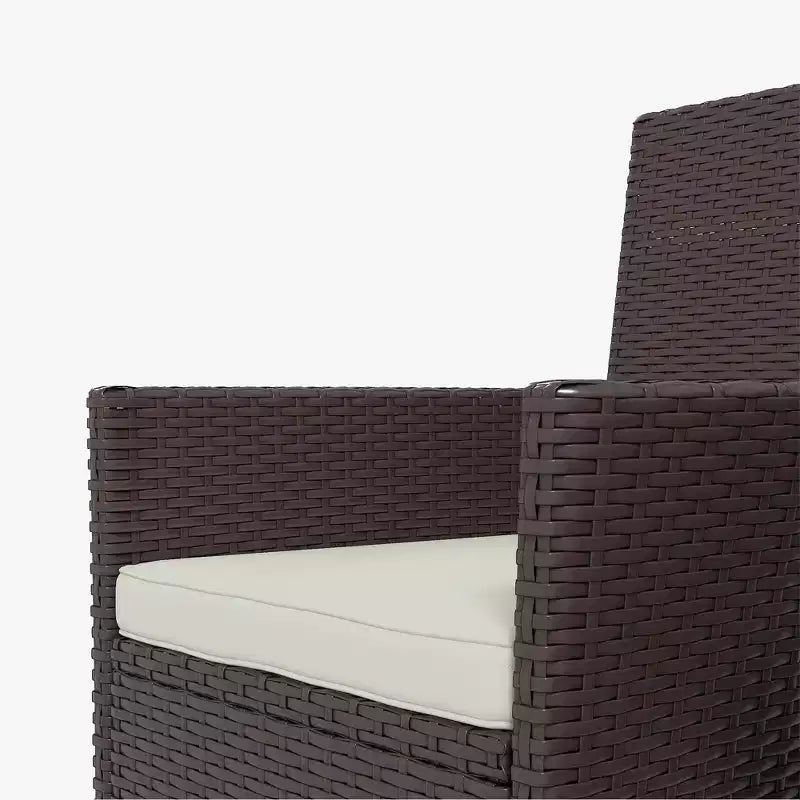 2 chaises de salle à manger en rotin avec coussins et pieds antidérapants, chaises empilables pour terrasse, jardin, pelouse