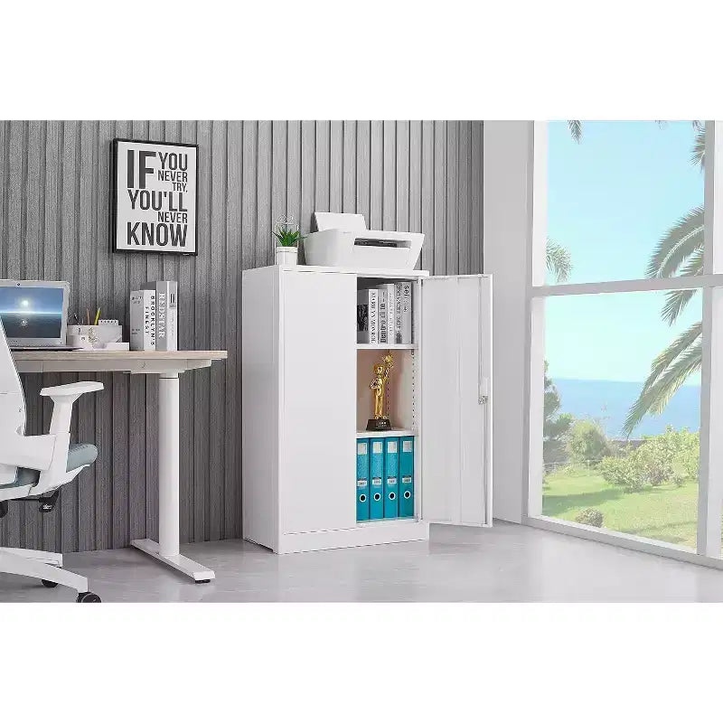 Armoire de rangement pliable - Blanche Idéale pour les petits appartements, garages et buanderies