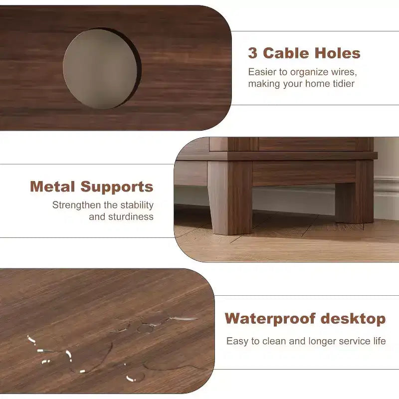 Meuble TV moderne de 65 pouces, meuble de divertissement semi-ouvert à double porte avec 8 compartiments de rangement et étagères pour salon