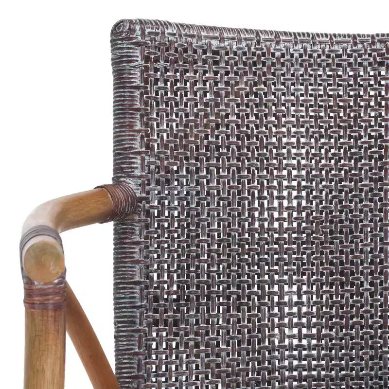 Tabouret de bar moderne | Structure en acajou + coussin en lin