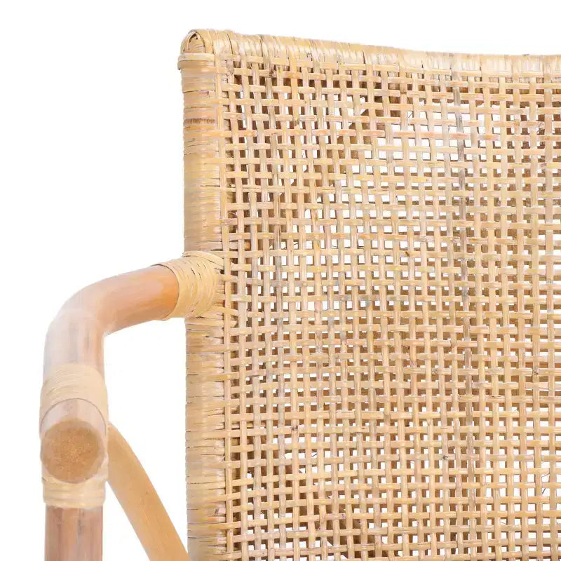 Tabouret de bar moderne | Structure en acajou + coussin en lin