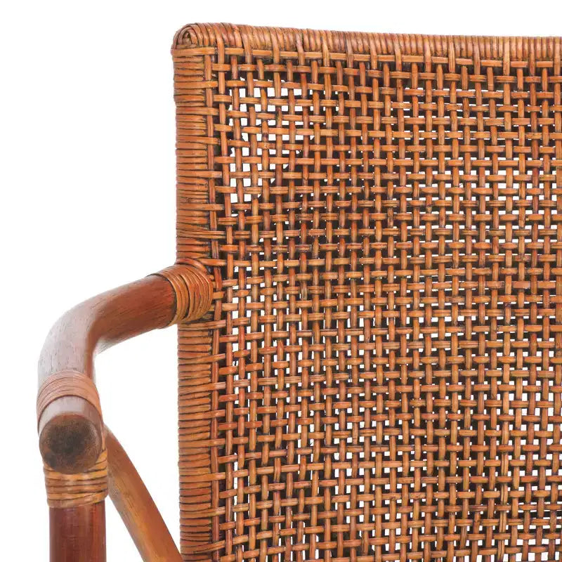 Tabouret de bar moderne | Structure en acajou + coussin en lin