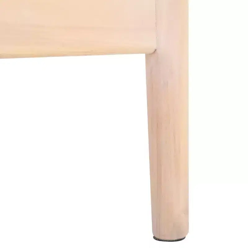 Tabouret de bar moderne | Structure en acajou + coussin en lin
