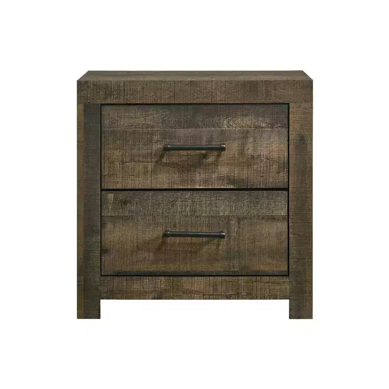 Beckett 2 Drawer Nightstand Walnut - Picket House Furnishings: Bronze Pulls, Felt-Lined, MDF Composite